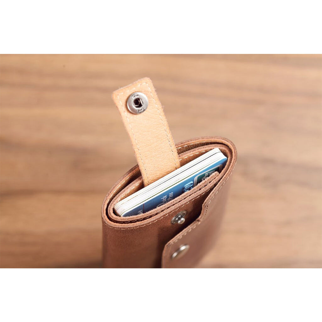CUCUBIRD Vegetable Tanned Leather Slim Card Holder  