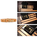 CUCUBIRD POPSEWING® Full Grain Leather Knight Buckle Cowboy Belt DIY Kit  
