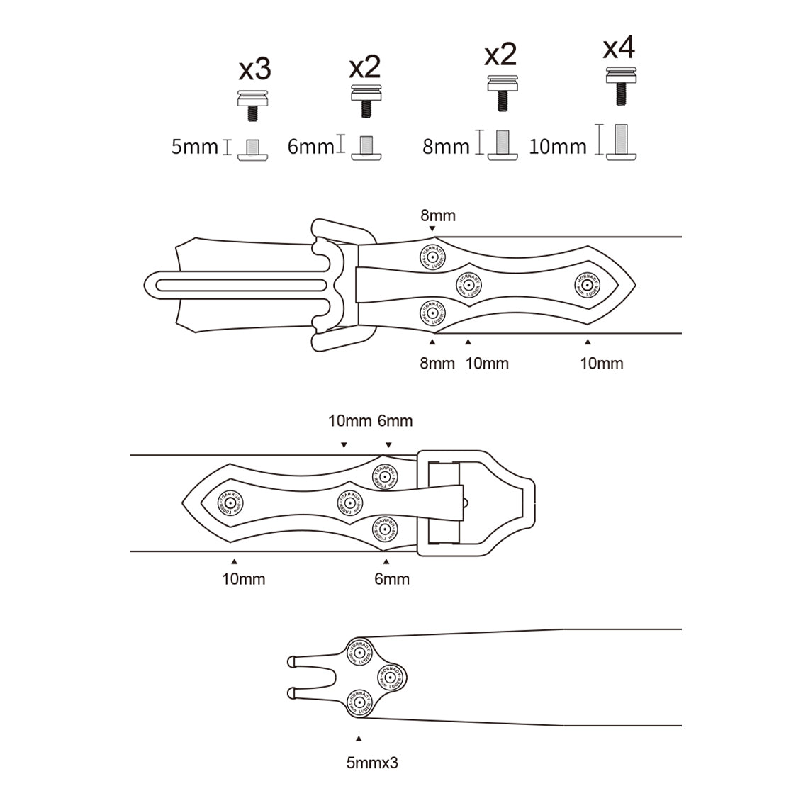 CUCUBIRD POPSEWING® Full Grain Leather Knight Buckle Cowboy Belt DIY Kit  