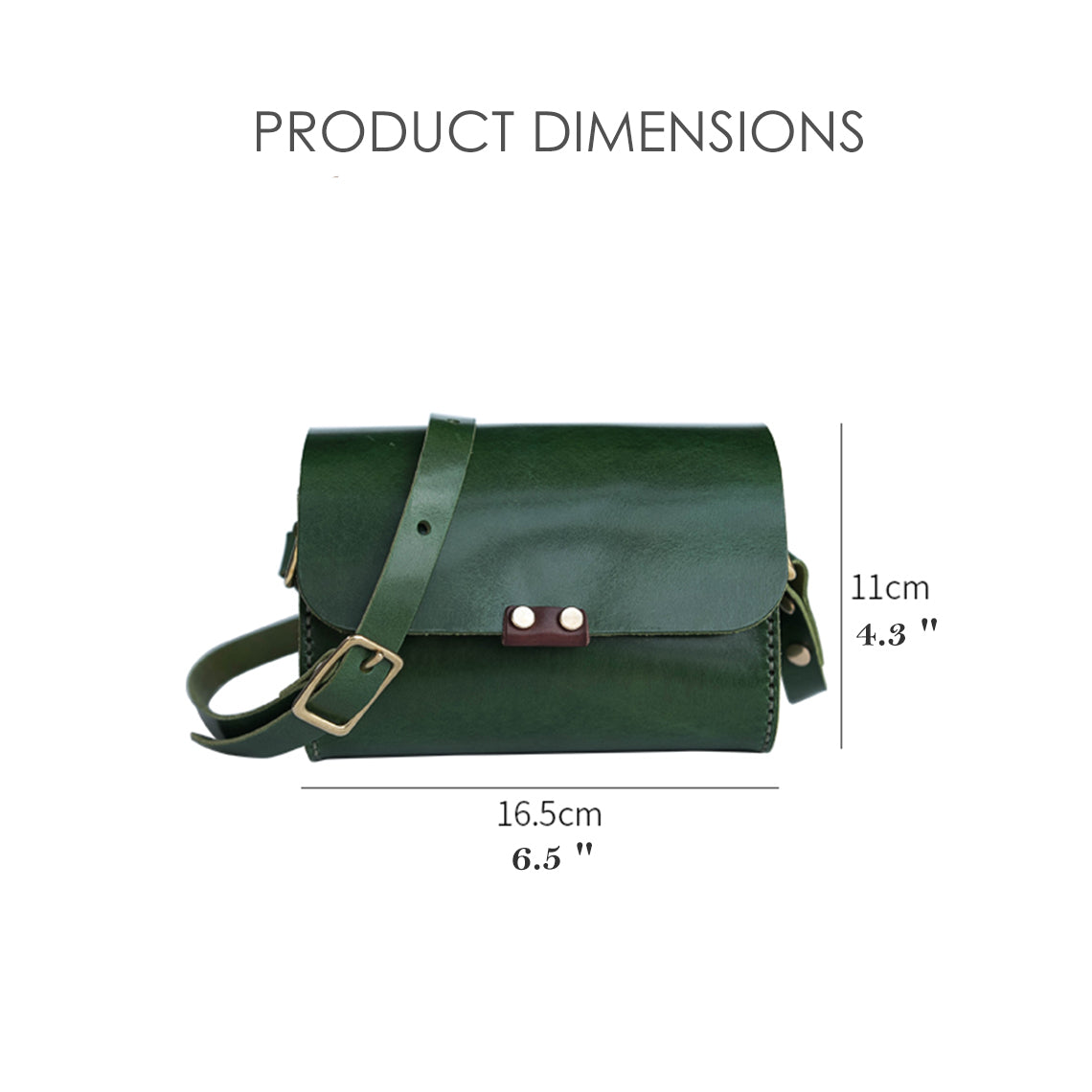 CUCUBIRD POPSEWING® Full Grain Leather Women Round Satchel Bag DIY Kit  