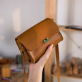 CUCUBIRD POPSEWING® Full Grain Leather Women Round Satchel Bag DIY Kit  