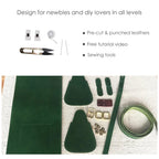 CUCUBIRD POPSEWING® Full Grain Leather Women Round Satchel Bag DIY Kit  