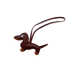 CUCUBIRD Faux Leather Dachshund Bag Charm  