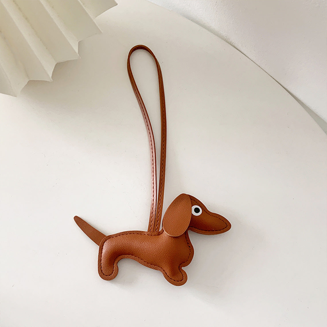 CUCUBIRD Faux Leather Dachshund Bag Charm  