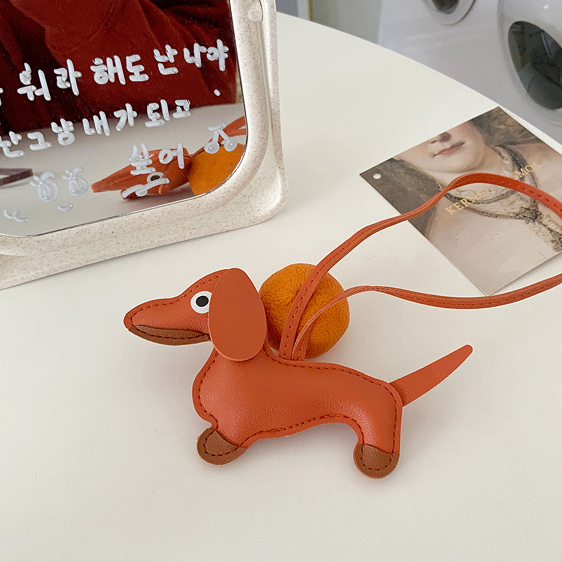 CUCUBIRD Faux Leather Dachshund Bag Charm  