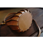 CUCUBIRD Vegetable Tanned Leather Design Shell Handbag  