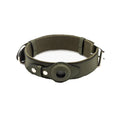 CUCUBIRD Vegan Leather Dog Collar with Airtag Case - Dark Green  