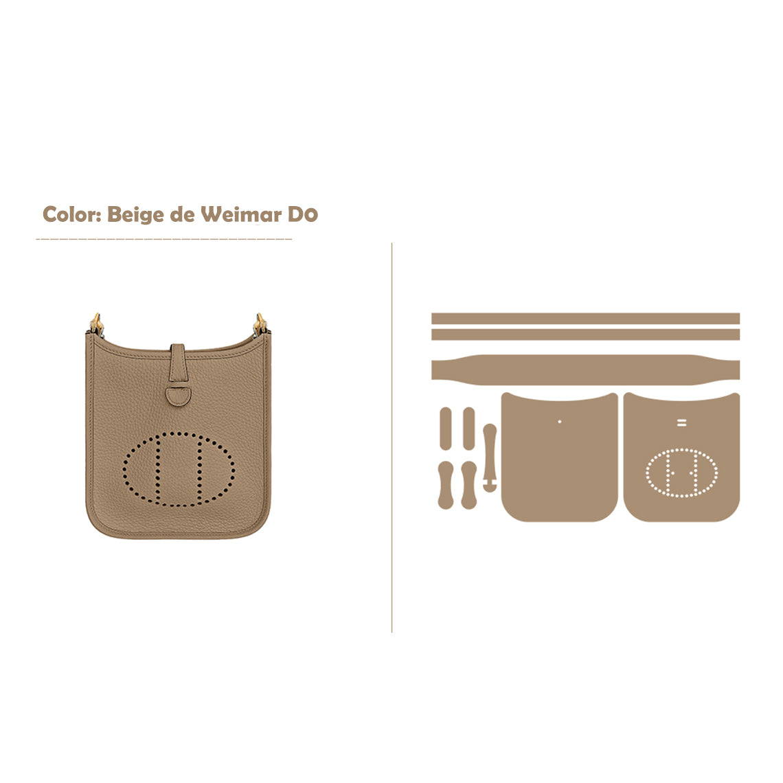 CUCUBIRD POPSEWING® Full Grain Leather Mini Eveline Bag DIY Kit  