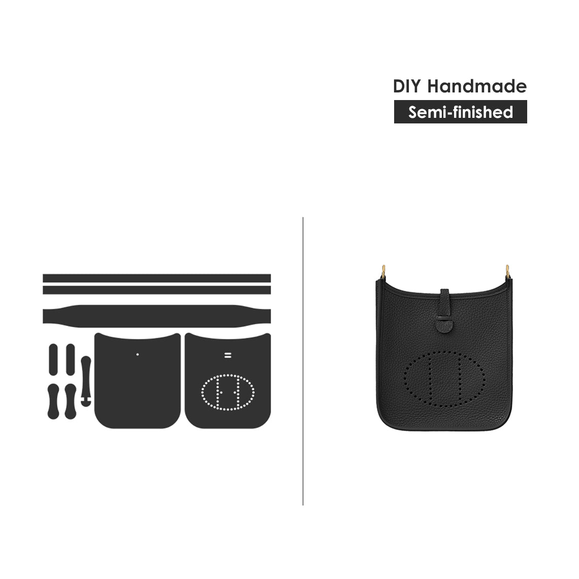 CUCUBIRD POPSEWING® Full Grain Leather Mini Eveline Bag DIY Kit  