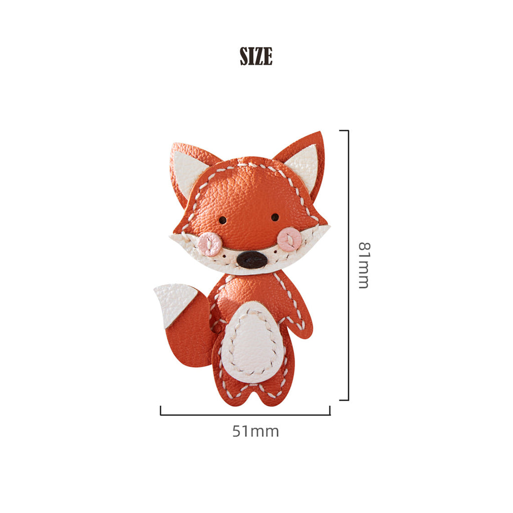 CUCUBIRD POPSEWING® Sheep Leather Little Fox Keychain DIY Kit  