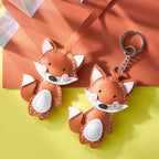 CUCUBIRD POPSEWING® Sheep Leather Little Fox Keychain DIY Kit  
