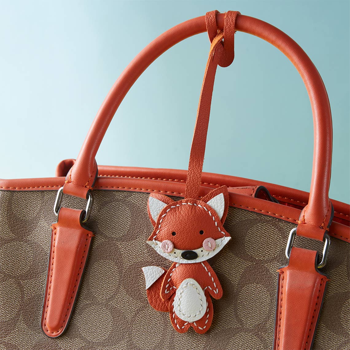 CUCUBIRD POPSEWING® Sheep Leather Little Fox Keychain DIY Kit  