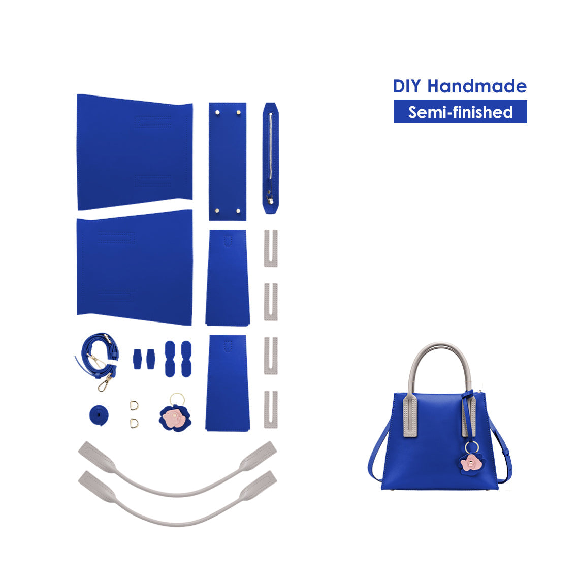 CUCUBIRD POPSEWING® Leather Women Top Handles Handbag DIY Kit  