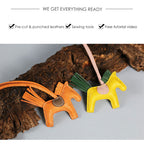 CUCUBIRD POPSEWING® Sheep Leather Horse Bag Charm DIY Kit  