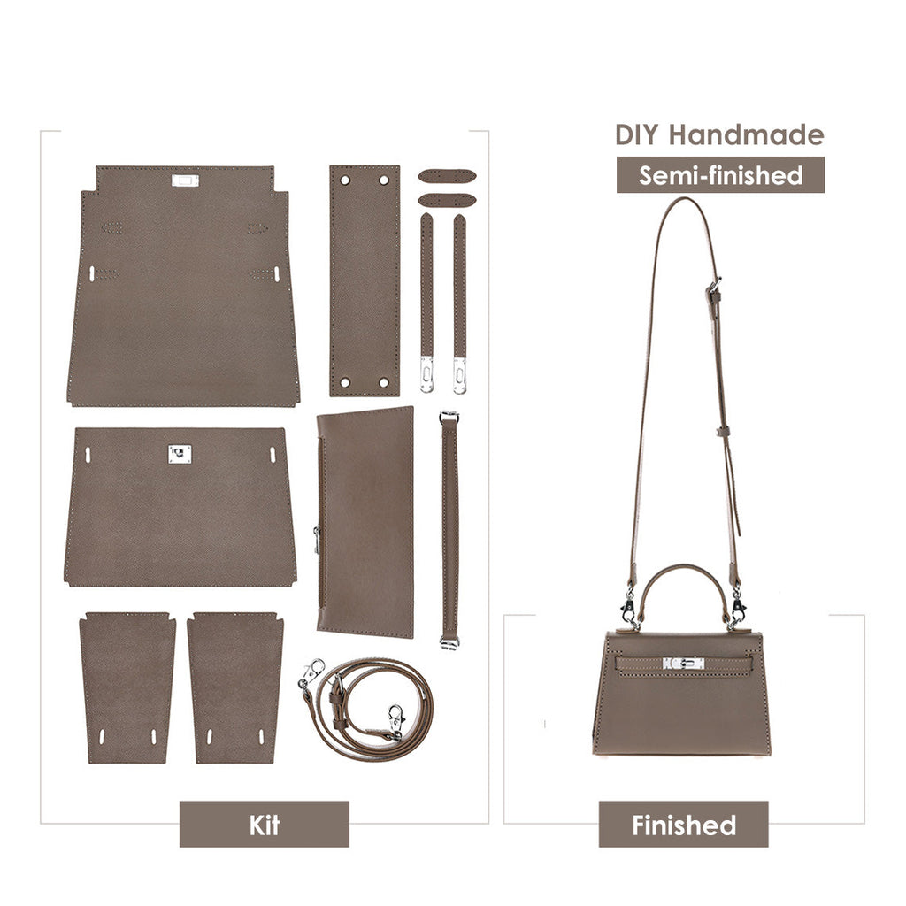 CUCUBIRD POPSEWING® Top Grain Leather Inspired Sellier Kylie Bag DIY Kit | Price Drop at Checkout  