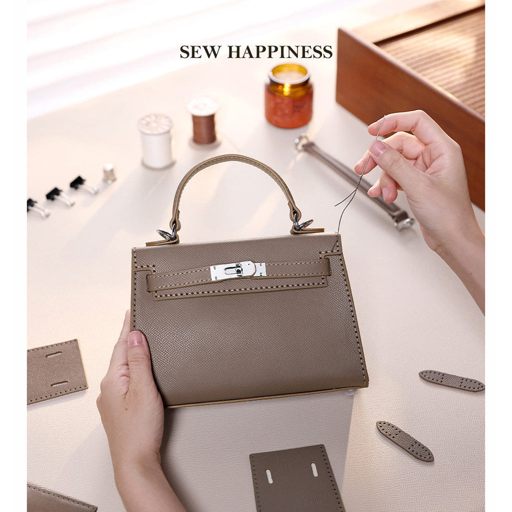 CUCUBIRD POPSEWING® Top Grain Leather Inspired Sellier Kylie Bag DIY Kit | Price Drop at Checkout  