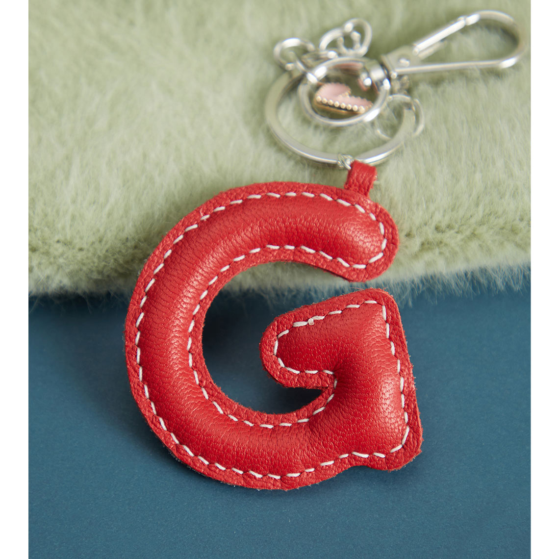 CUCUBIRD POPSEWING® Sheep Leather Initials Keychain DIY Kit  