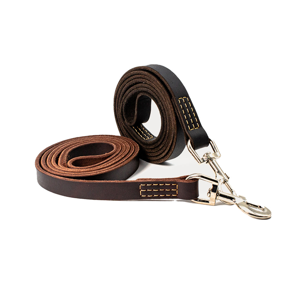 CUCUBIRD Genuine Leather Dog Leash - Dark Brown  