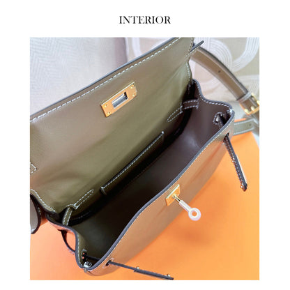 Top Grain Leather New Kelly Saddle Bag