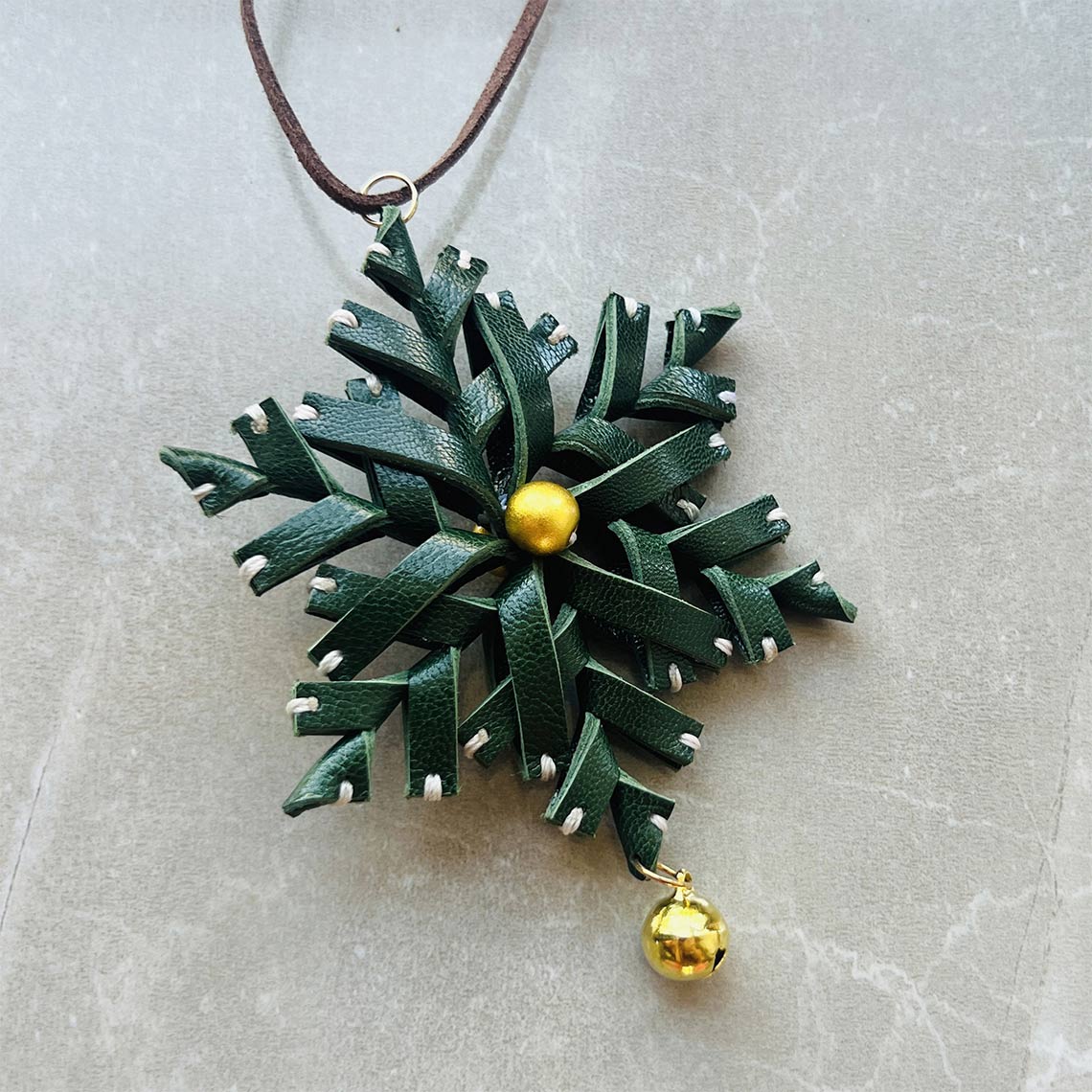 CUCUBIRD POPSEWING® Sheep Leather Snowflake Charm DIY Kit  