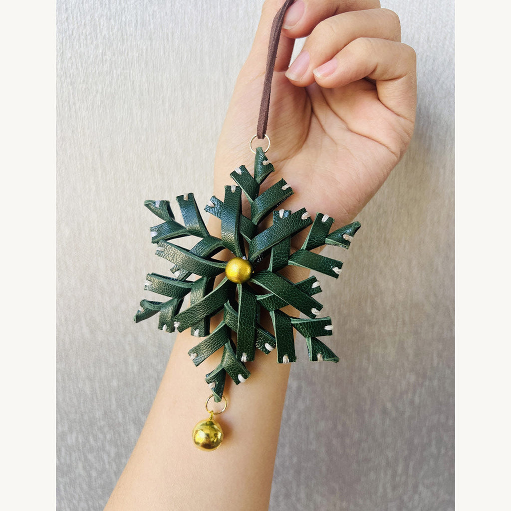 CUCUBIRD POPSEWING® Sheep Leather Snowflake Charm DIY Kit  