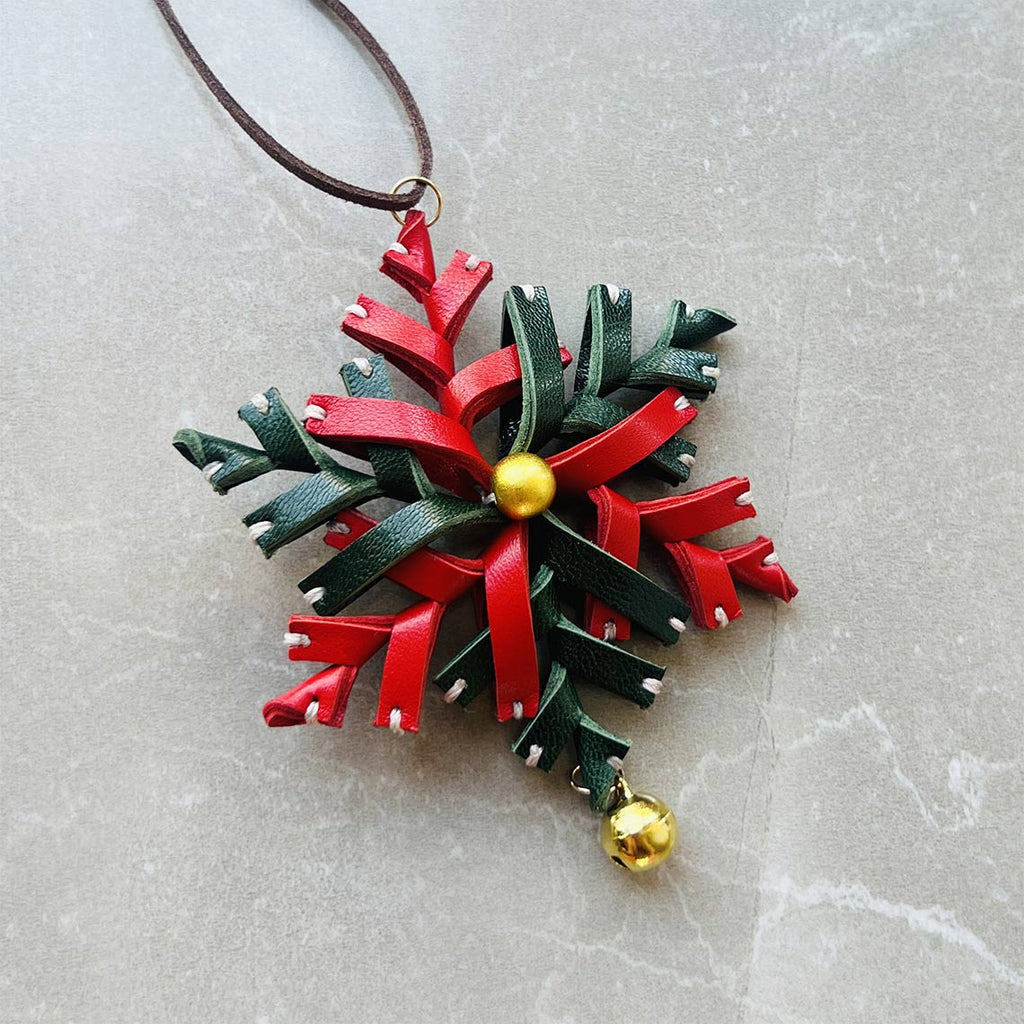 CUCUBIRD POPSEWING® Sheep Leather Snowflake Charm DIY Kit  