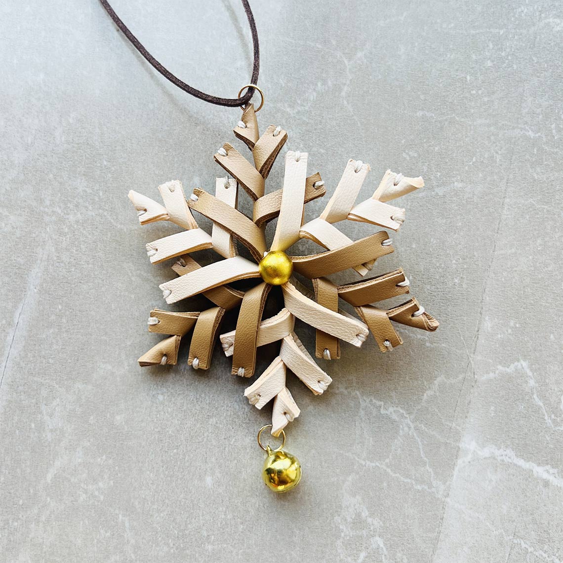CUCUBIRD POPSEWING® Sheep Leather Snowflake Charm DIY Kit  