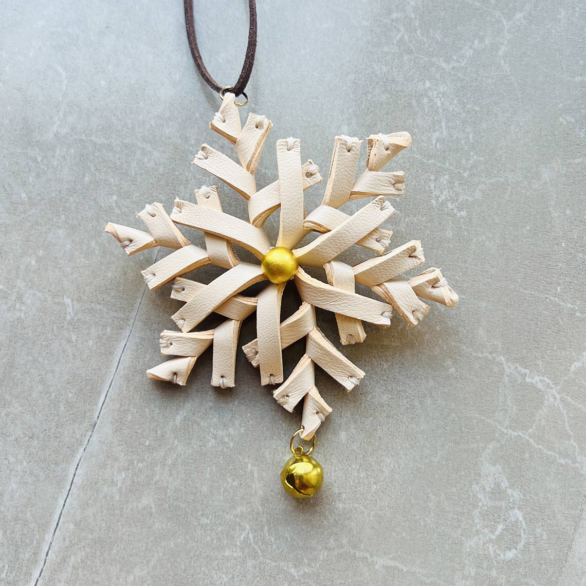CUCUBIRD POPSEWING® Sheep Leather Snowflake Charm DIY Kit  