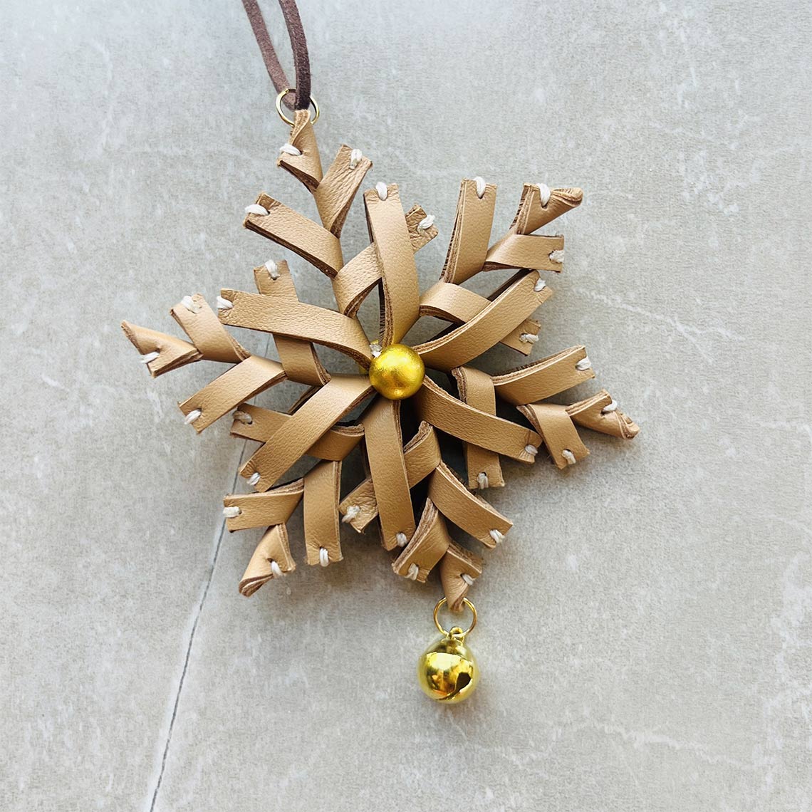 CUCUBIRD POPSEWING® Sheep Leather Snowflake Charm DIY Kit  