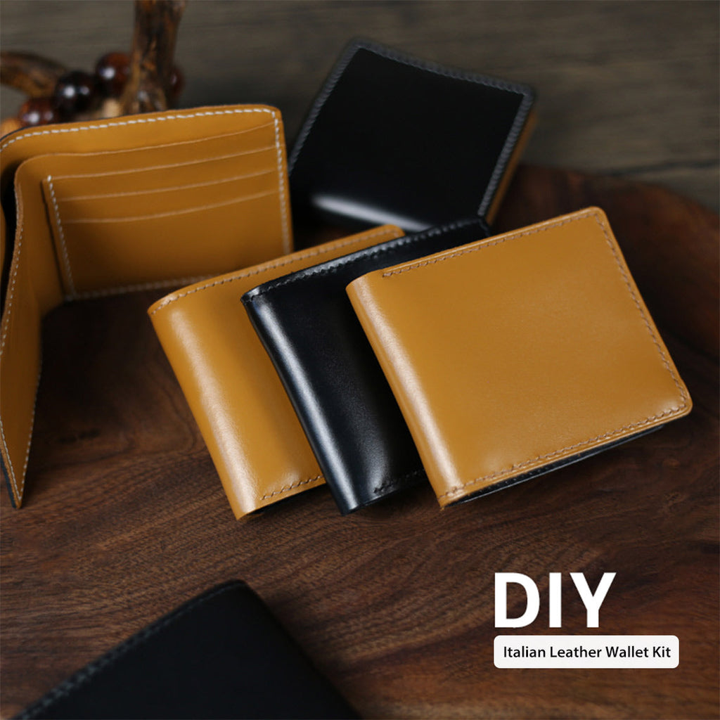 CUCUBIRD POPSEWING® Full Grain Leather Slim Wallet DIY Kit  