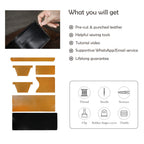 CUCUBIRD POPSEWING® Full Grain Leather Slim Wallet DIY Kit  