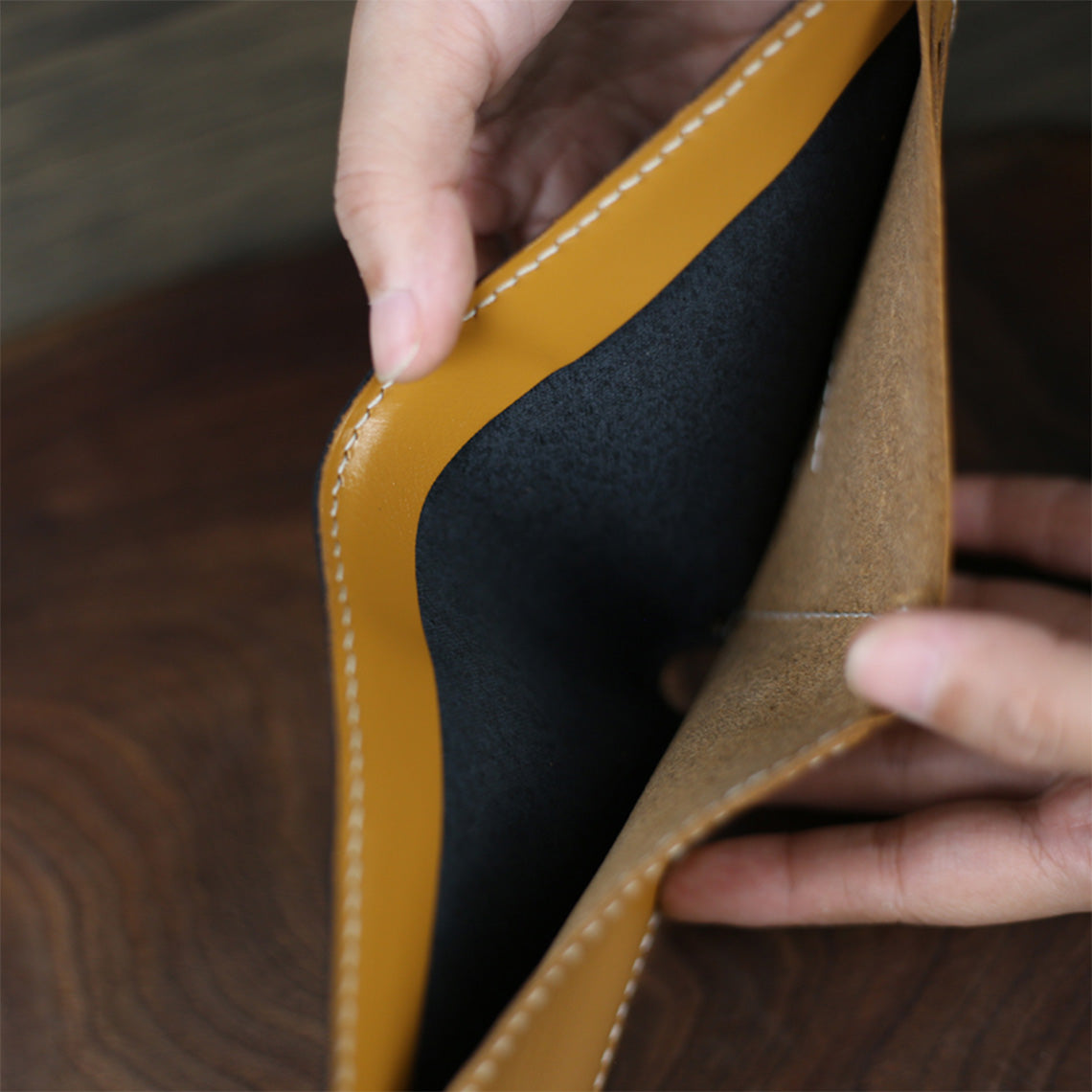 CUCUBIRD POPSEWING® Full Grain Leather Slim Wallet DIY Kit  