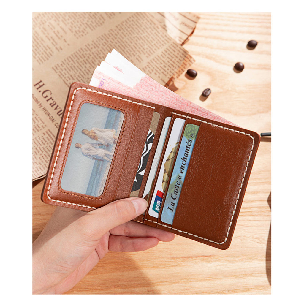 CUCUBIRD POPSEWING® Full Grain Leather Men's Bifold Wallet DIY Kit  