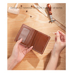 CUCUBIRD POPSEWING® Full Grain Leather Men's Bifold Wallet DIY Kit  