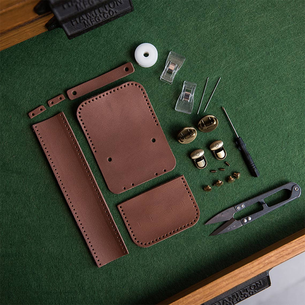 CUCUBIRD POPSEWING® Full Grain Leather Mini Satchel DIY Kit  