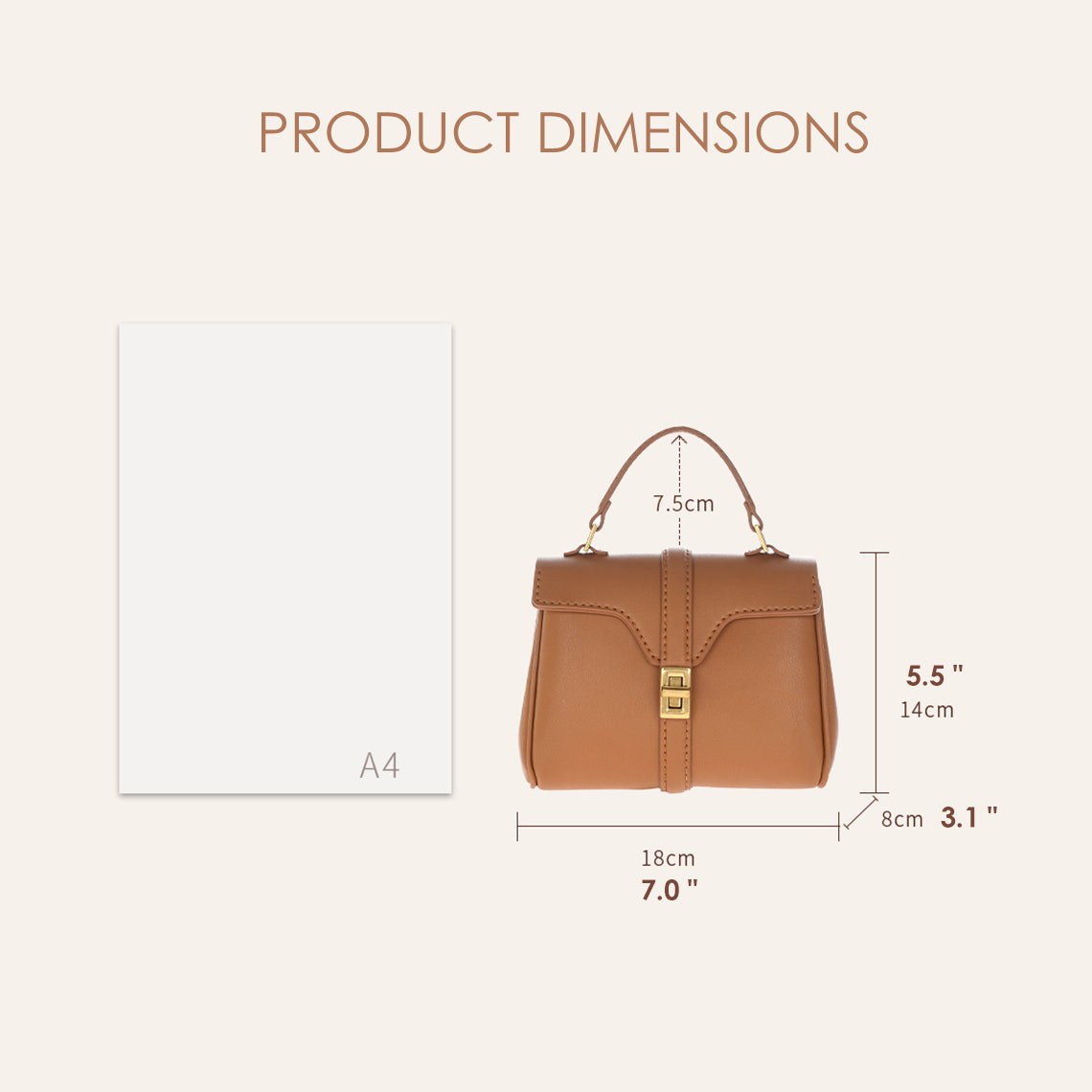 CUCUBIRD POPSEWING® Leather Top Handle Mini Tote Bag DIY Kit  