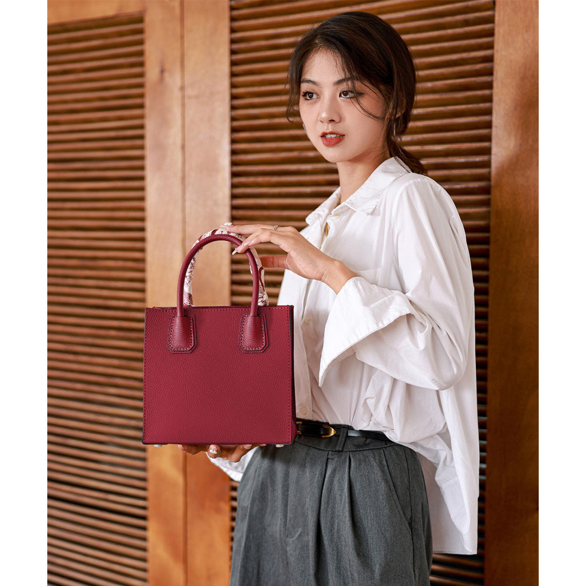 CUCUBIRD POPSEWING® Top Grain Leather Mini Tote Handbag DIY Kit  