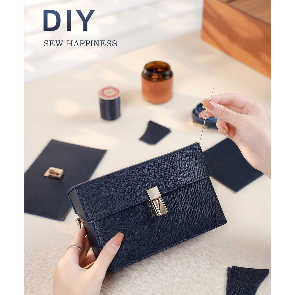 CUCUBIRD POPSEWING® Leather Box Phone Bag DIY Kit  