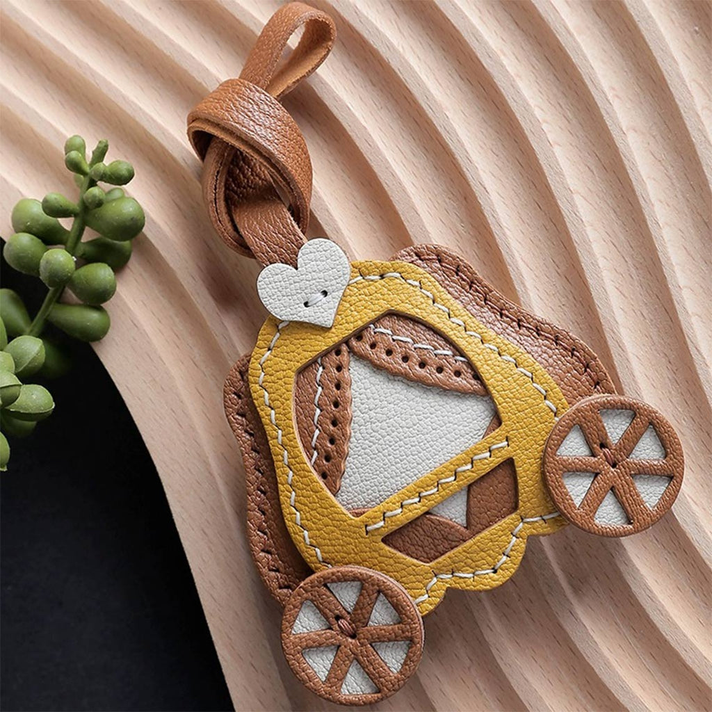CUCUBIRD POPSEWING® Sheep Leather Pumpkin Carriage Bag Charm DIY Kit  