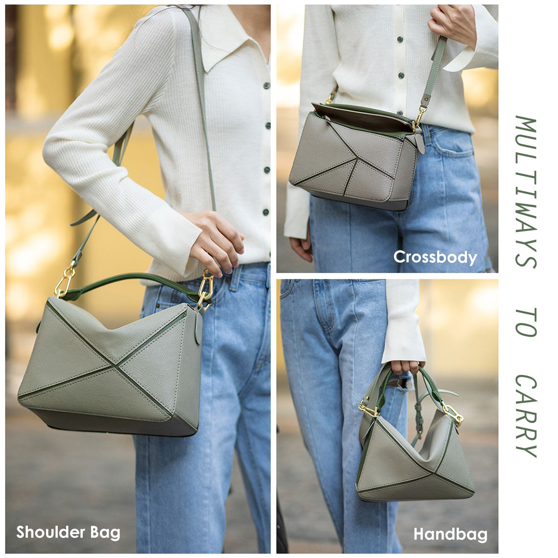 CUCUBIRD POPSEWING® Leather Geometry Crossbody Bag DIY Kit  