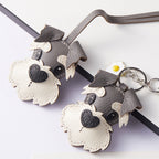 CUCUBIRD POPSEWING® Sheep Leather Schnauzer Keychain Charm DIY Kit  