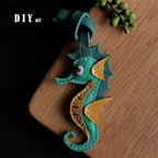CUCUBIRD POPSEWING® Sheep Leather Sea Horse Bag Charm DIY Kit  
