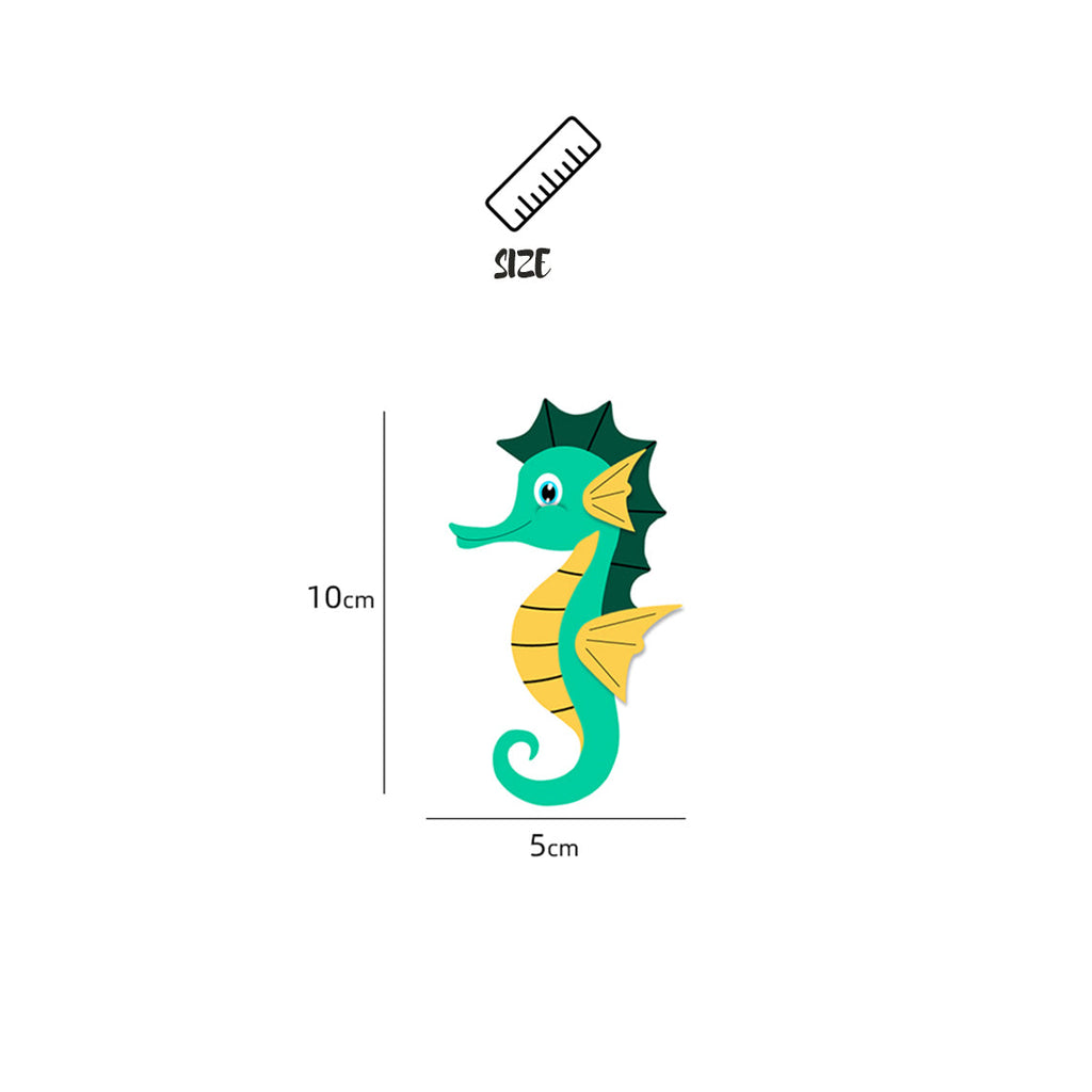 CUCUBIRD POPSEWING® Sheep Leather Sea Horse Bag Charm DIY Kit  