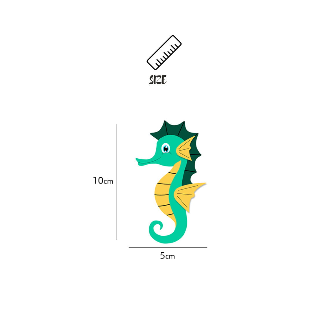 CUCUBIRD POPSEWING® Sheep Leather Sea Horse Bag Charm DIY Kit  