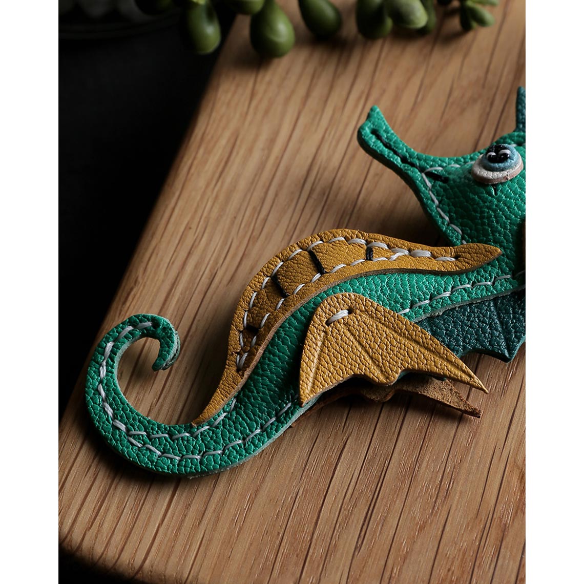 CUCUBIRD POPSEWING® Sheep Leather Sea Horse Bag Charm DIY Kit  