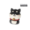 CUCUBIRD POPSEWING® Sheep Leather Shiba Inu Dog Keychain DIY Kit  
