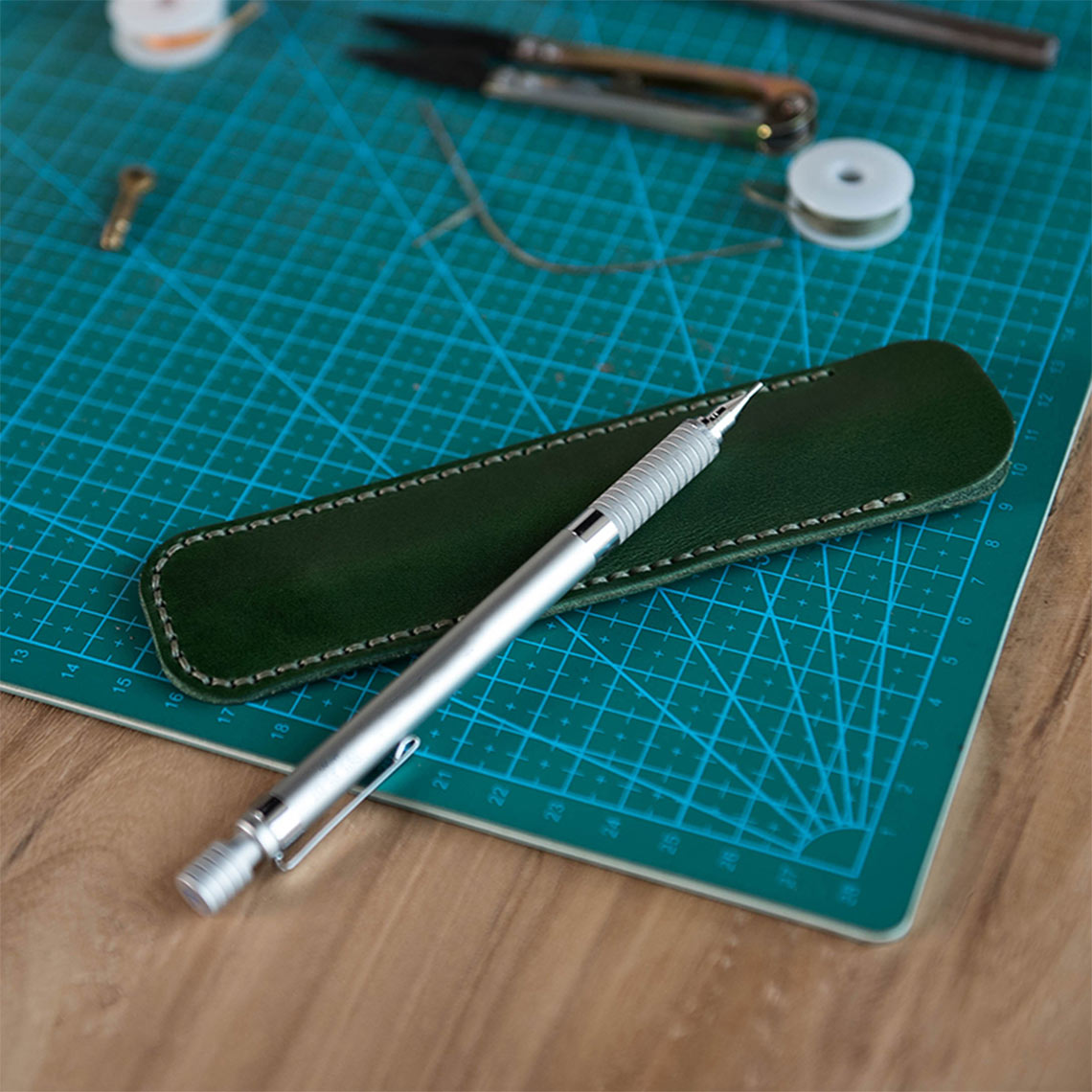 CUCUBIRD POPSEWING® Full Grain Leather Single Pen Case DIY Kit  