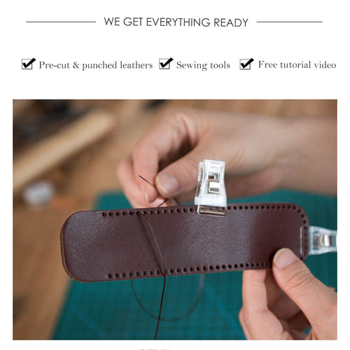 CUCUBIRD POPSEWING® Full Grain Leather Single Pen Case DIY Kit  