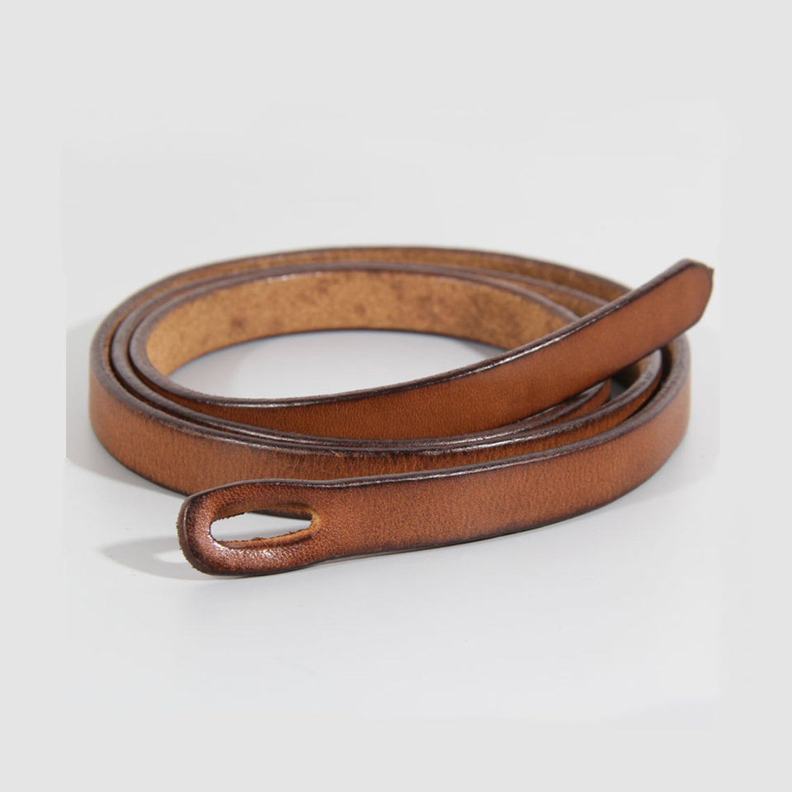 CUCUBIRD POPSEWING® Full Grain Leather Skinny Dress Belt for Women  