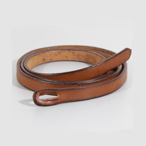 CUCUBIRD POPSEWING® Full Grain Leather Skinny Dress Belt for Women  